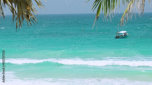 Turquoise waters boat ride at redang island, terengganu, malaysia