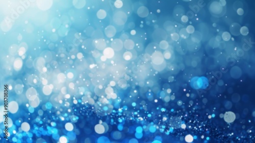 A gentle blend of blue lights forms a tranquil and soothing backdrop, evoking a sense of calm and serenity, unfocused image photo