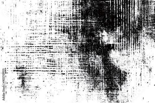 Rough black and white texture vector. Distressed overlay texture. Grunge background. Abstract textured effect. Vector Illustration. Black isolated on white background