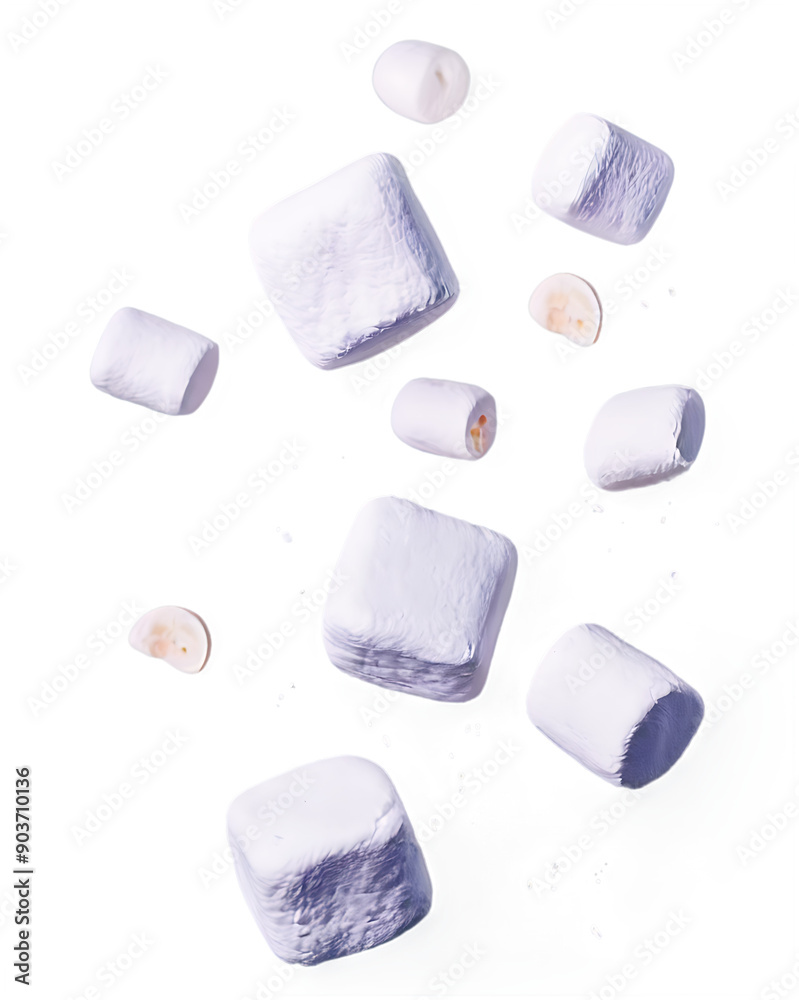 falling marshmallow isolated on transparent background full depth of field falling marshmallow isolated on transparent background full depth of field