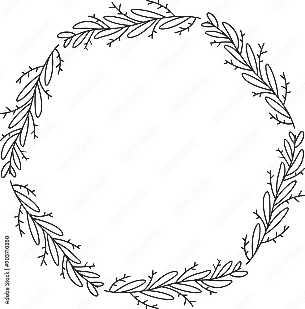 Decorative Floral Frame Line Art Decorative Floral Frame Line Art