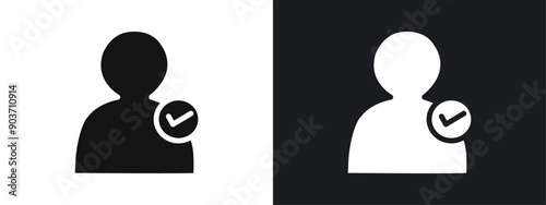 Candidate icon linear graphics set vector in black
