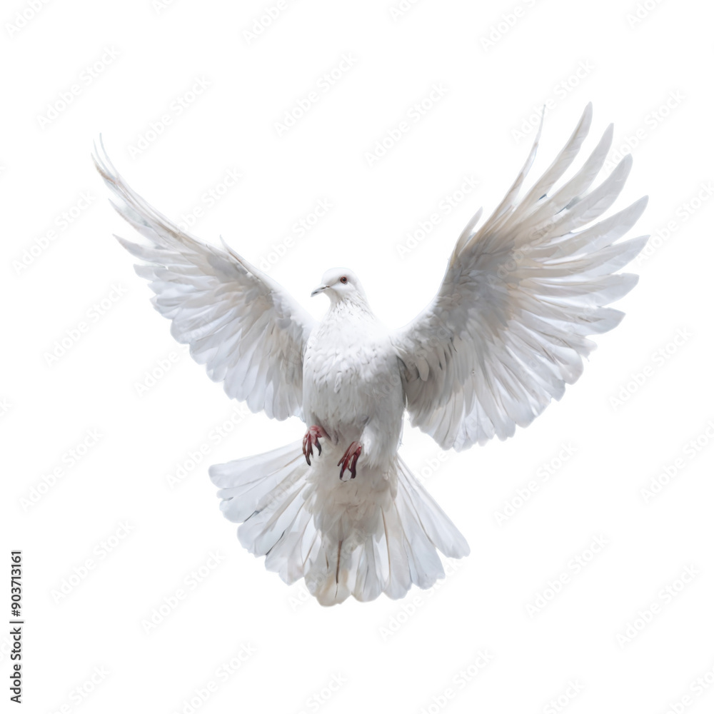 White dove flight center image its wings spread A free flying white White dove flight center image its wings spread A free flying white