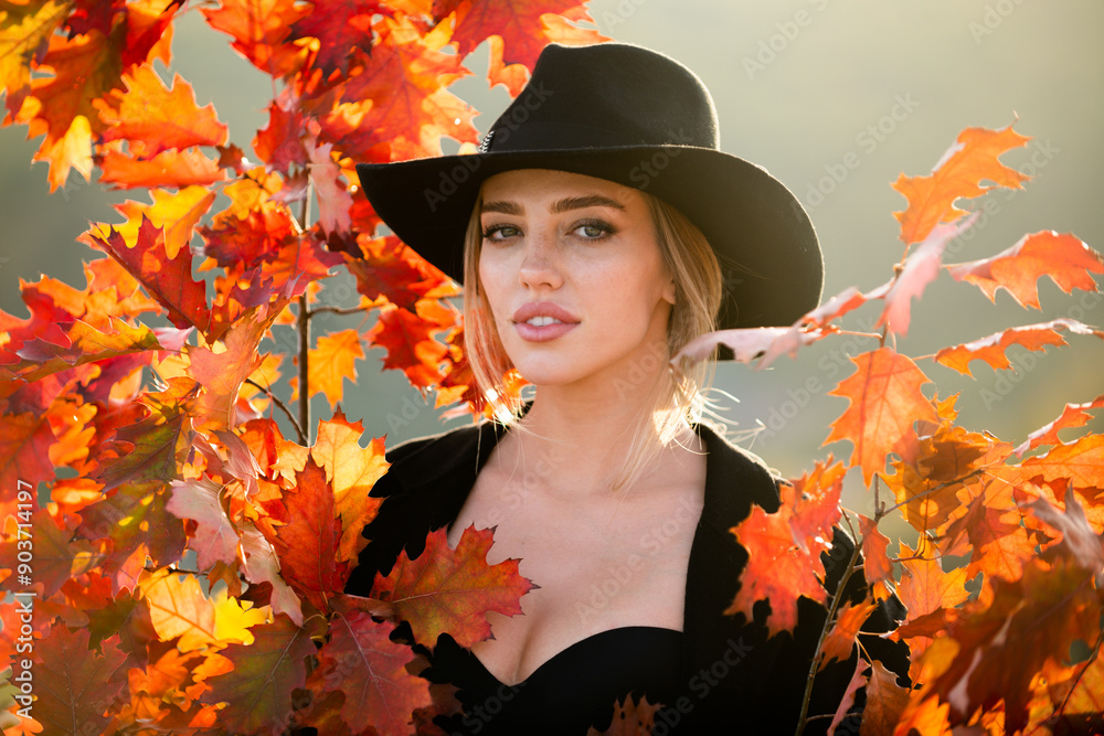 Autumn woman with fall yellow maple leaf, outdoor portrait. Beautiful model with autumn leaves, fall yellow maple in autumnal park. Autumn girl enjoying warm sunny weather in autumn fall season. Autumn woman with fall yellow maple leaf, outdoor portrait. Beautiful model with autumn leaves, fall yellow maple in autumnal park. Autumn girl enjoying warm sunny weather in autumn fall season.