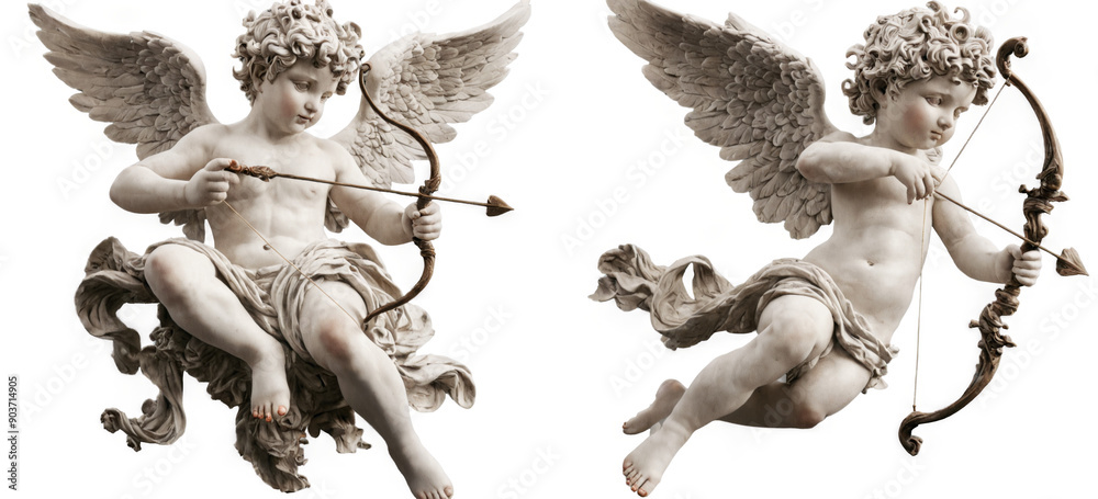 custom made wallpaper toronto digitalTwo statues Cupid mythical figure from Greek mythology vintage romantic illustration