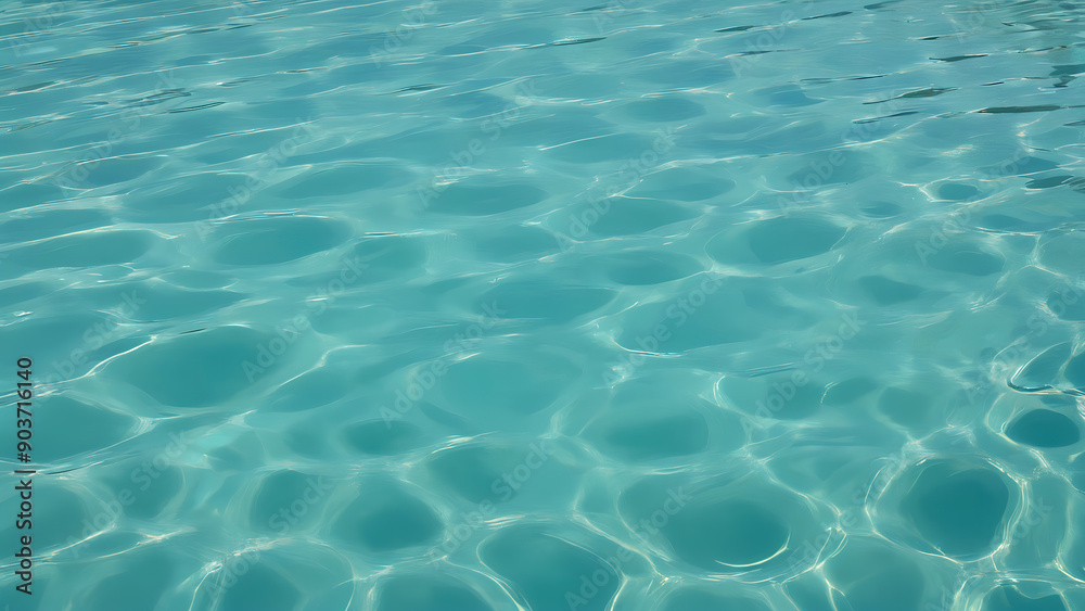 Fototapeta premium Calm turquoise water with gentle ripples and reflection evoking a serene and refreshing atmosphere