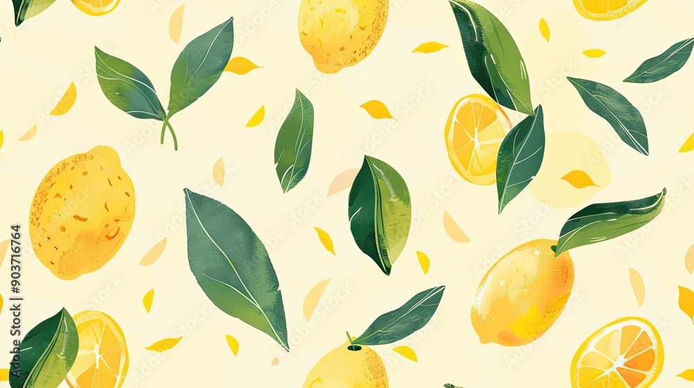 watercolor lemon pattern watercolor lemon pattern