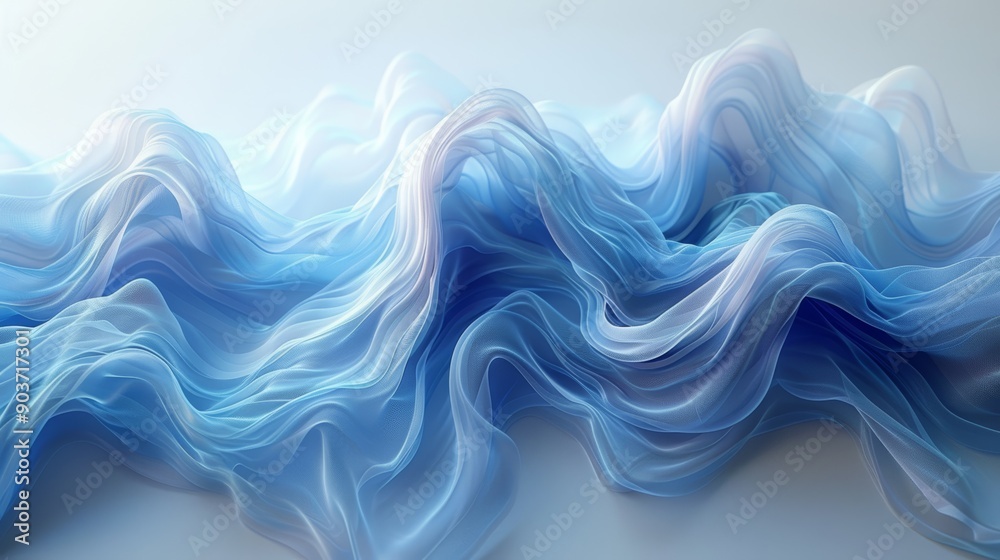 Obraz premium creative and colorful smoke, fog, flow background, main colors are blue and white on bright background 