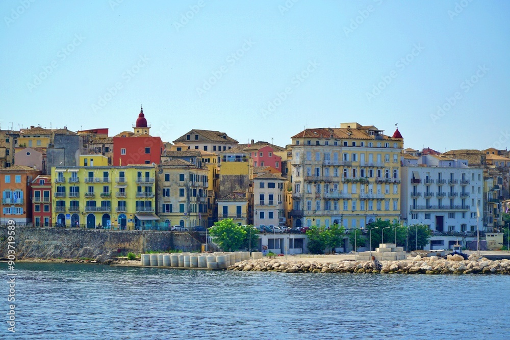 View of Corfu Island in Ionian Sea in Greece. View of Corfu Island in Ionian Sea in Greece.