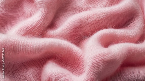 A pink sweater with a fuzzy texture