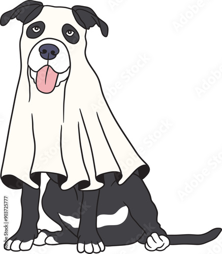 Halloween Ghost Pitbull Dogs