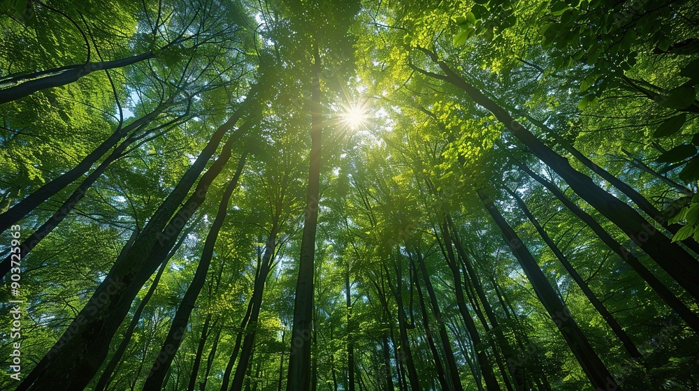 Tranquil landscape woods with tall trees reaching for the sky, dappled sunlight filtering through the leaves, creating a serene atmosphere, Tranquil landscape woods with tall trees reaching for the sky, dappled sunlight filtering through the leaves, creating a serene atmosphere,