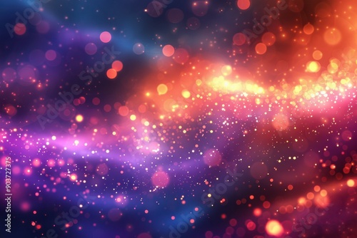 Blurry Foreground with Stars and Sparkles for Banner Design