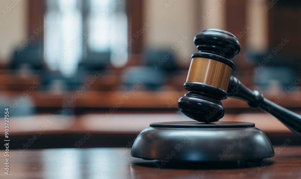 close-up of gavel on wooden surface with blurred background - symbol of justice and law - legal decision, verdict, authority, courtroom, gavel, justi close-up of gavel on wooden surface with blurred background - symbol of justice and law - legal decision, verdict, authority, courtroom, gavel, justi