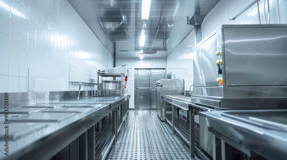 Fototapeta premium Hygienic conditions in a food manufacturing facility