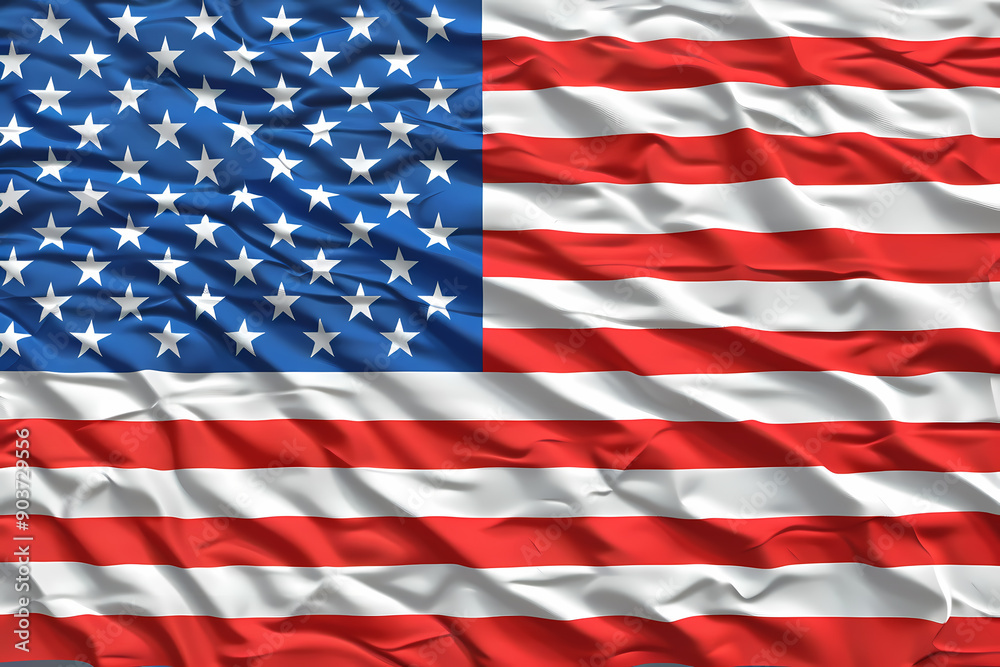 Fototapeta premium Waving American flag