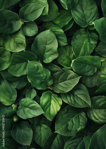 Wallpaper Mural dark green leaf wallpaper background Torontodigital.ca