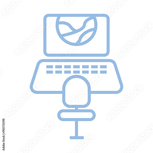 Space Mission Control Icon Design
