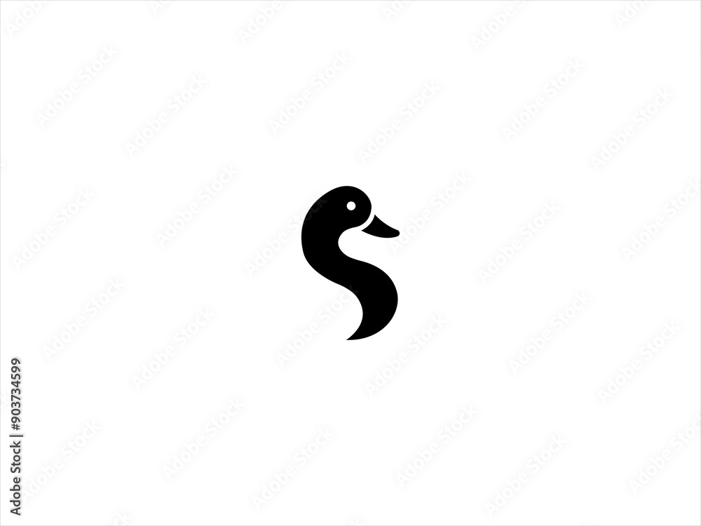 The logo features a stylized duck head in profile, with smooth, flowing lines that capture the duck's distinct beak and eye.