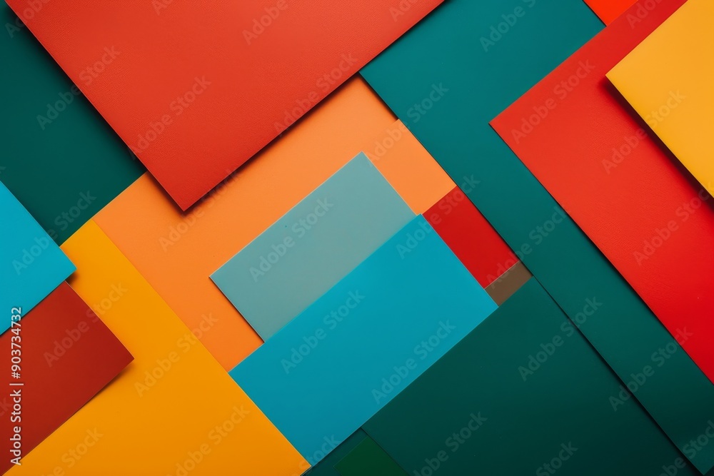 Abstract background wallpaper. Colorful paper sheets arranged in geometric shapes. Blank documents vibrant backdrop. paper sheets haphazardly arranged on a flat surface, creating a collage of tones Abstract background wallpaper. Colorful paper sheets arranged in geometric shapes. Blank documents vibrant backdrop. paper sheets haphazardly arranged on a flat surface, creating a collage of tones