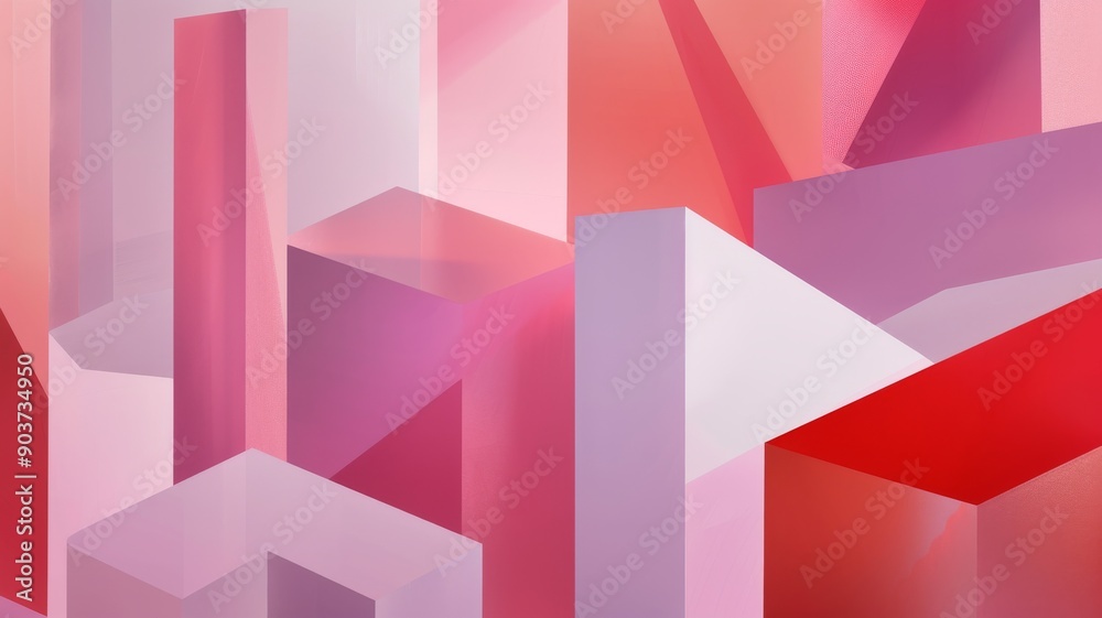 Abstract background wallpaper. pink, red and purple shapes, giving the impression of depth and perspective Abstract background wallpaper. pink, red and purple shapes, giving the impression of depth and perspective