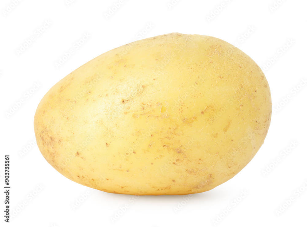 One young fresh potato isolated on white One young fresh potato isolated on white