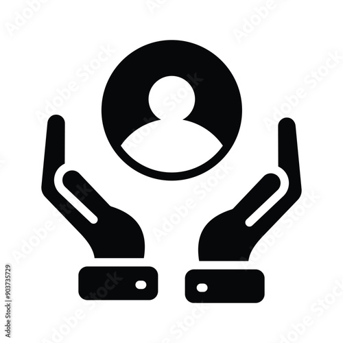 Take a look at this vector icon of employee care, easy to use and download