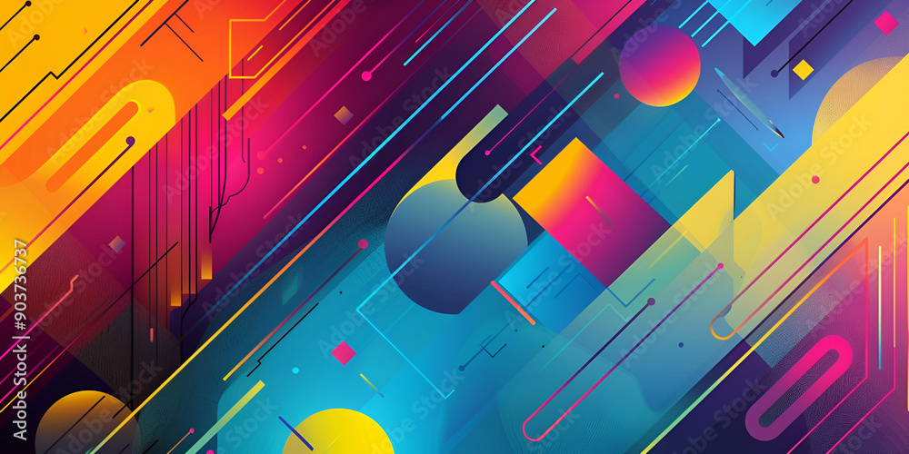 Dynamic Geometry: Vibrant Abstract Background Dynamic Geometry: Vibrant Abstract Background