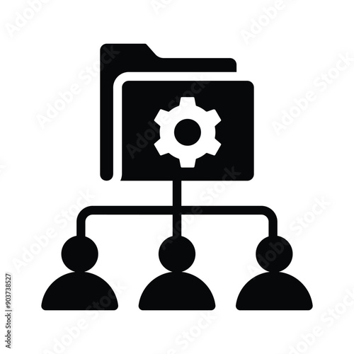 Boost efficiency and collaboration seamlessly with our teamwork management vector icon