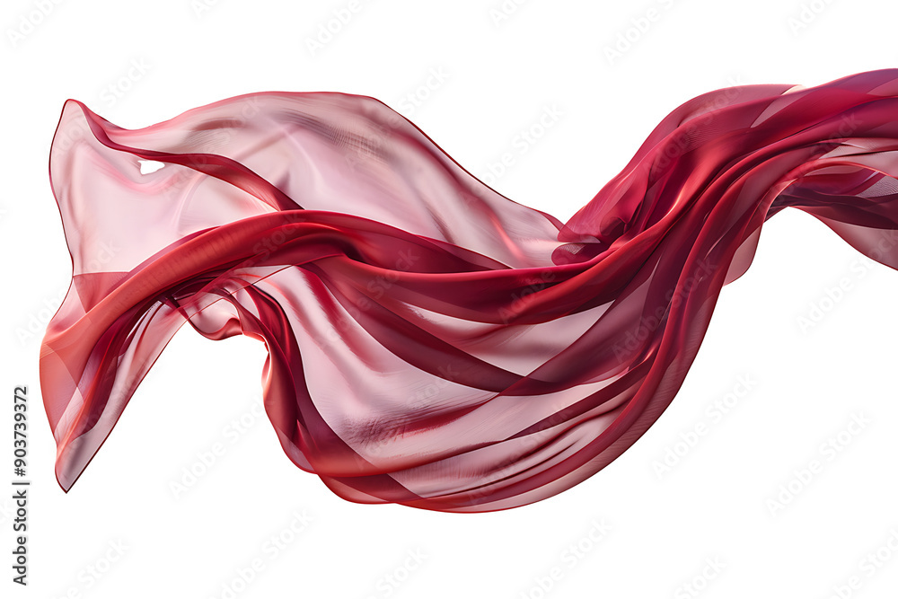 a piece of maroon color fabric floating in air ,isolated on a transparent background a piece of maroon color fabric floating in air ,isolated on a transparent background