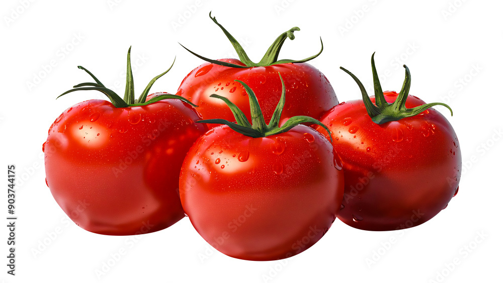 Bunch of fresh red Tomatoes covered with water drops, isolated on transparent background, organic tomato vegetable Bunch of fresh red Tomatoes covered with water drops, isolated on transparent background, organic tomato vegetable
