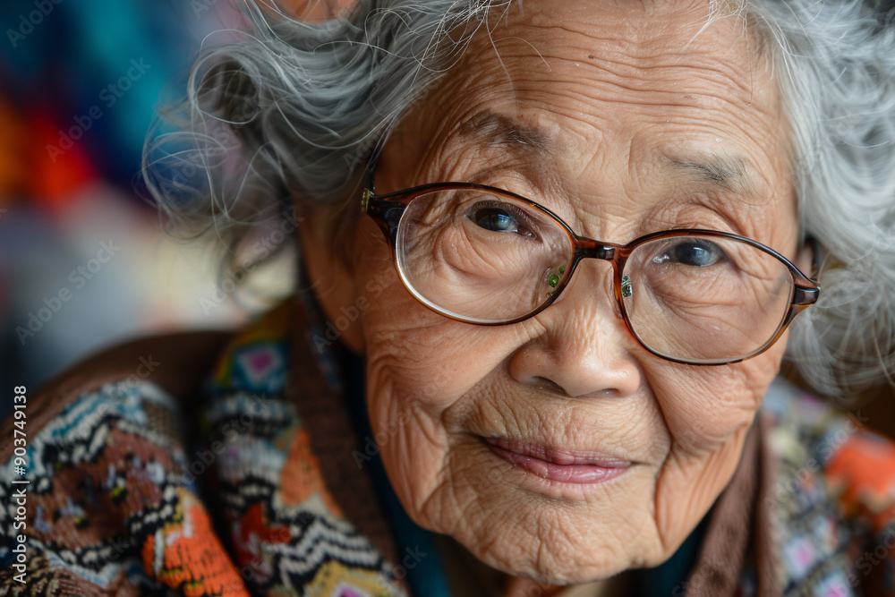 A close-up portrait of a serene and confident senior Asian woman, showcasing wisdom and experience. Suitable for lifestyle, culture, and diversity-related content. A close-up portrait of a serene and confident senior Asian woman, showcasing wisdom and experience. Suitable for lifestyle, culture, and diversity-related content.