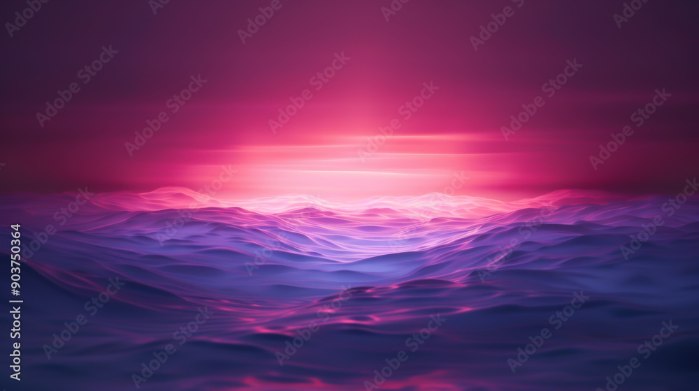 custom made wallpaper toronto digitalA mesmerizing ocean scene with vibrant pink and purple hues at sunset, evoking tranquility and beauty.