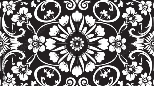 Intricate Hispanic Ornamentation on a Colorful Background