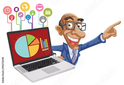 Business Presentation with Data Charts