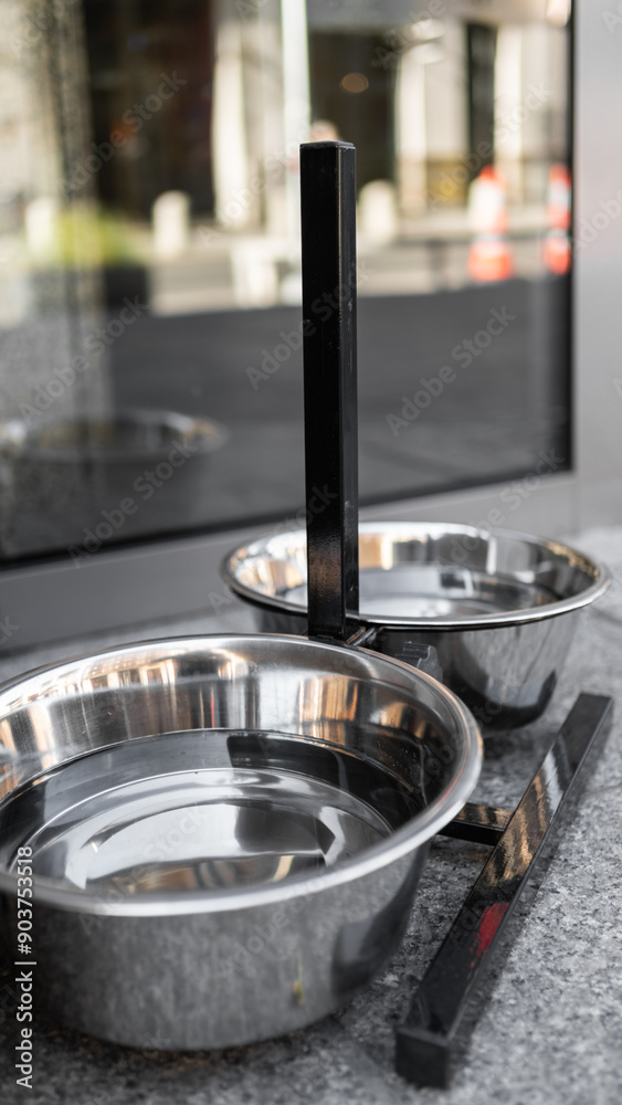 drinking water for dogs - public water bowls - stands - hot days