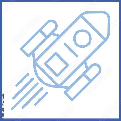 Space Rocket Launch Icon Design