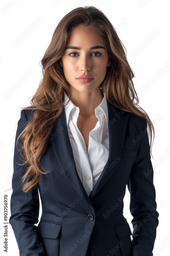 A businesswoman wearing formal suit isolated created with Generative AI A businesswoman wearing formal suit isolated created with Generative AI