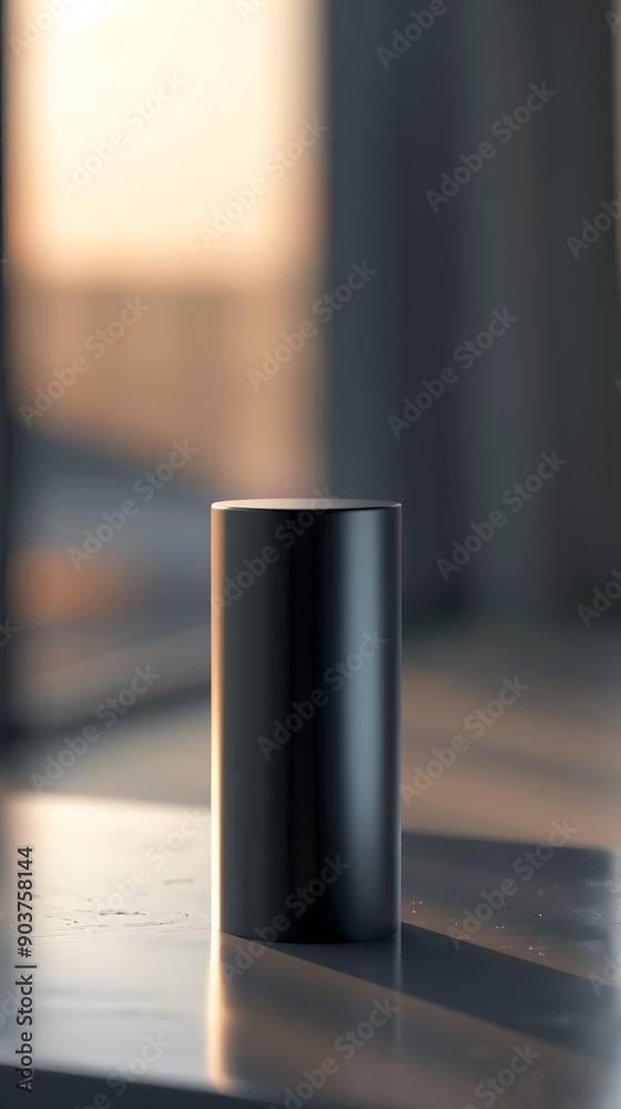 empty room with a table with close up product display podium empty room with a table with close up product display podium
