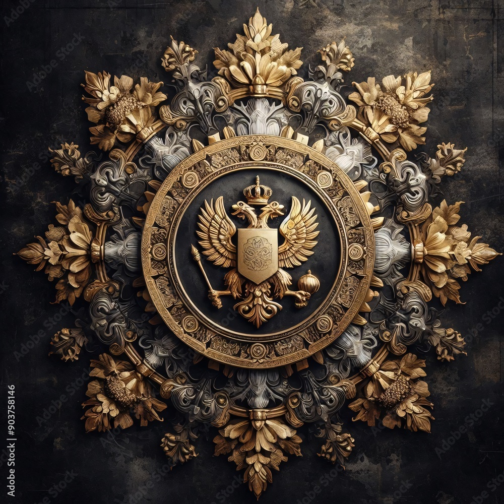 Metal embossed emblem or medal Metal embossed emblem or medal