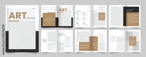 Art Magazine Layout, Art Look Book, Magazine Template