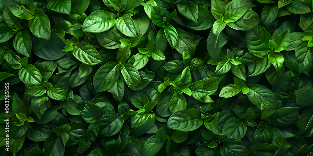Verdant Abundance: Lush Green Wall of Leaves Verdant Abundance: Lush Green Wall of Leaves