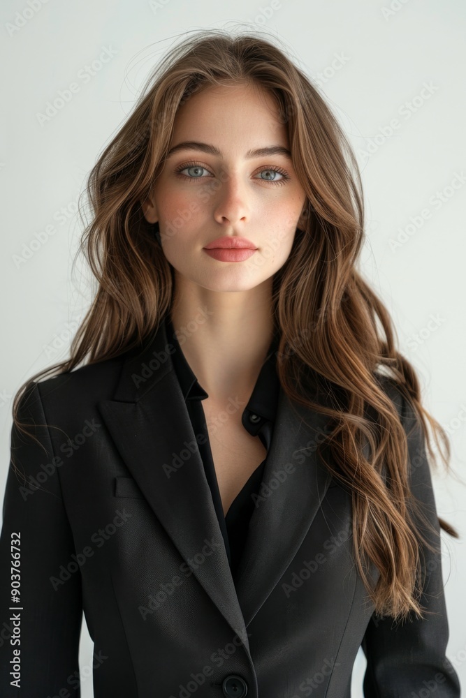 A businesswoman wearing formal suit isolated created with Generative AI A businesswoman wearing formal suit isolated created with Generative AI