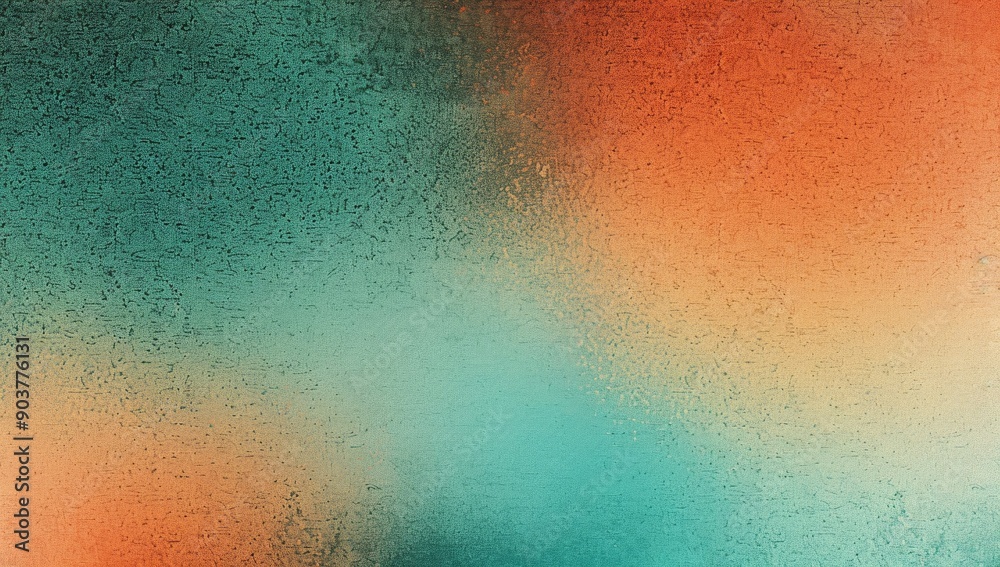 Abstract Gradient Texture with Orange and Teal