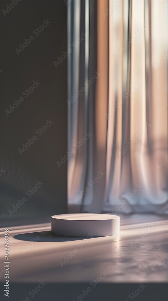 empty table with close up product display podium empty table with close up product display podium