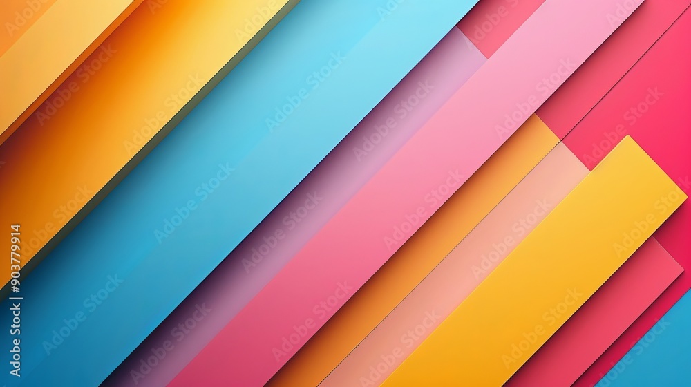 Colorful Geometric Pattern With Layered Strips in Vibrant Shades Colorful Geometric Pattern With Layered Strips in Vibrant Shades