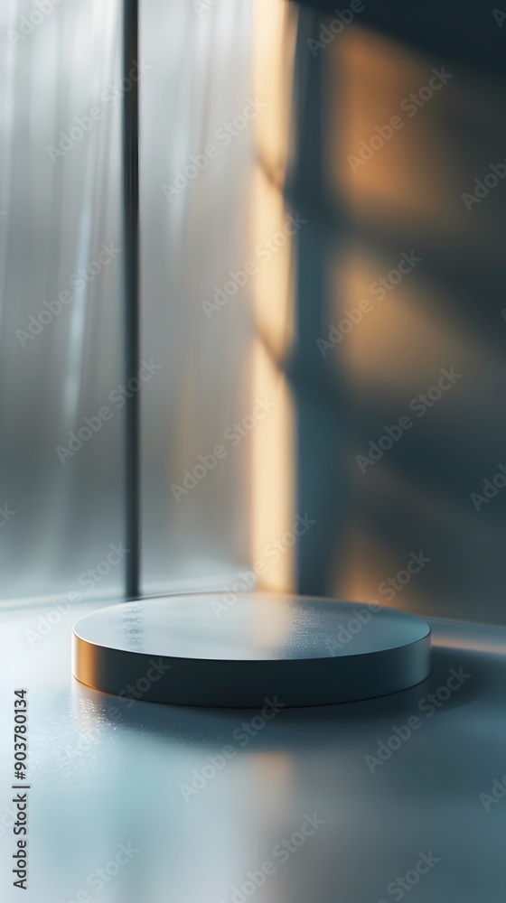 empty table with close up product display podium empty table with close up product display podium