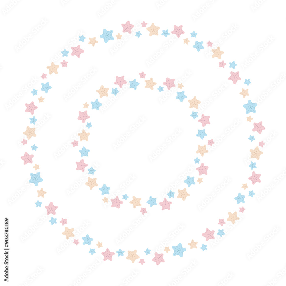 Set of round frames with sea starfishes. Vector and PNG on transparent background. Set of round frames with sea starfishes. Vector and PNG on transparent background.