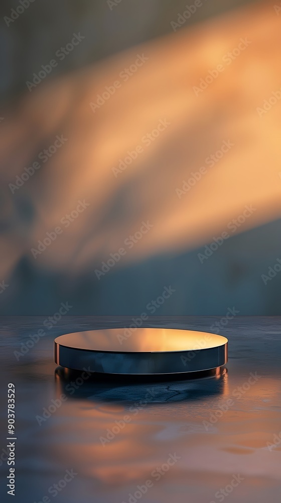Obraz premium empty table with close up product display podium