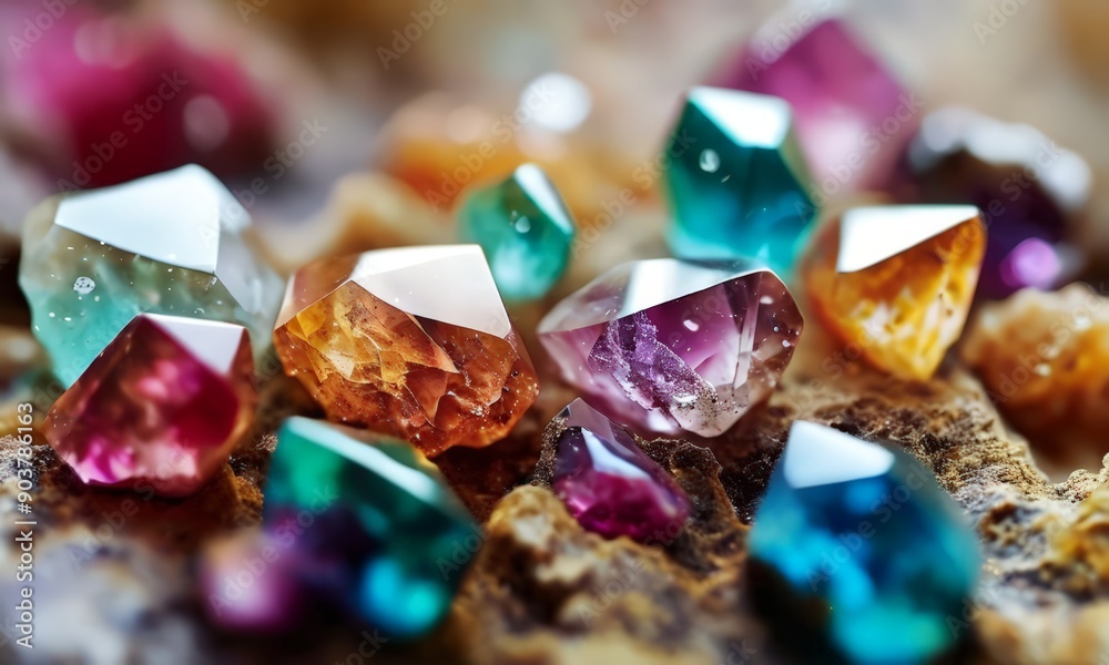 close-up view collection colorful gemstones, including diamonds, emeralds, and rubies, arranged on textured close-up view collection colorful gemstones, including diamonds, emeralds, and rubies, arranged on textured